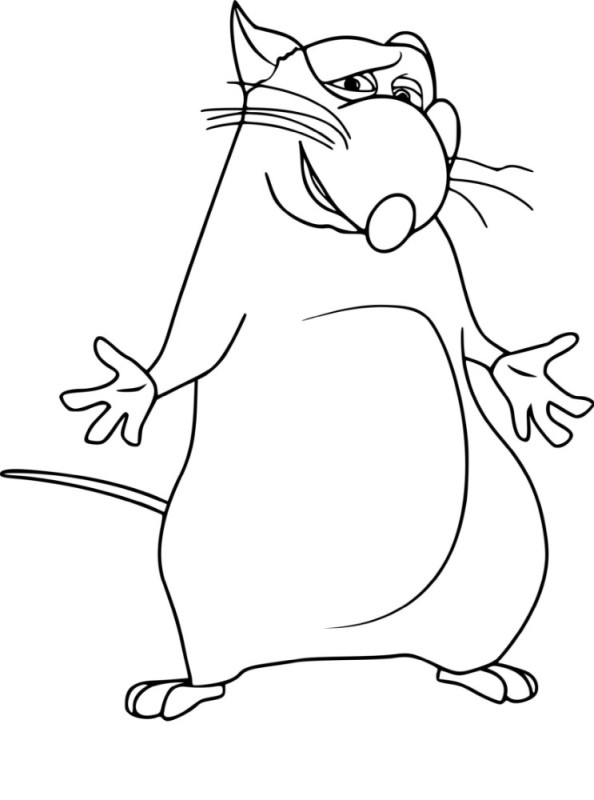 Create meme: rat coloring book, Ratatouille rat coloring book, rat remy ratatouille