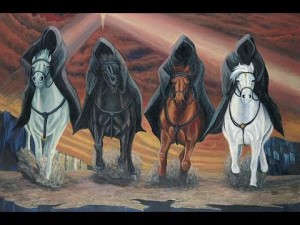 Create meme: 4 horsemen of the Apocalypse, the horsemen of the Apocalypse names of the riders photos, the horsemen of the Apocalypse