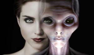 Create meme: man and alien, photos of people and aliens, humanoid aliens