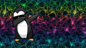 Create meme: cool background, cool penguin, background neon