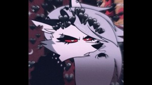 Создать мем: wolf anime, луна адская гончая адский босс, хеллува босс луна