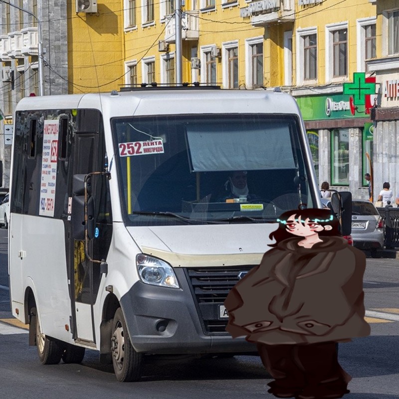 Create meme: gaz a64g42 minibus, 252 ufa route, gaz a63g42