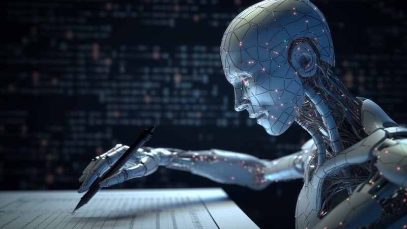Create meme: robot artificial intelligence, technologies of the future, screen 