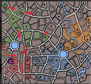 Create meme: card, map, city map