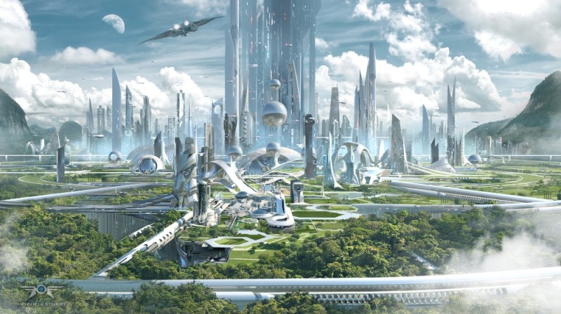 Create meme: the city of the future, eco-city of the future concept, a fantastic world