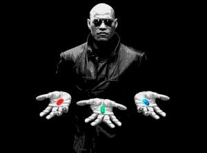 Create meme: Morpheus with the pills, Morpheus from the matrix, Morpheus