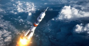 Create meme: the Soyuz rocket, space rocket, a rocket blasting off