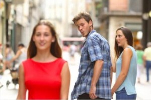 Create meme: jealous, distracted boyfriend meme