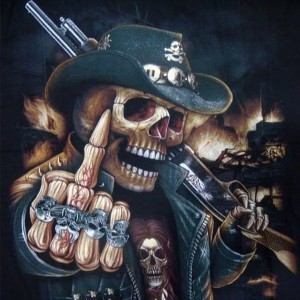 Create meme: a skeleton with a revolver, brutal skeleton, skeleton with a gun