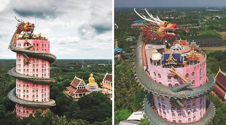 Создать мем: храм дракона ват сампхан, храм дракона тайланд, храм дракона накхон патхом таиланд