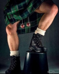 Create meme: feet, kilt