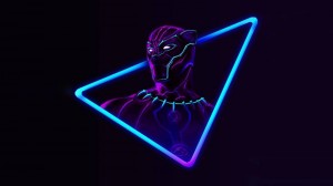 Create meme: neon marvel, black Panther neon, Wallpaper neon avenger