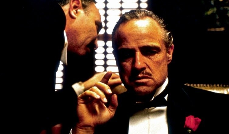 Create meme: the godfather Marlon Brando , meme of don Corleone , vito andolini