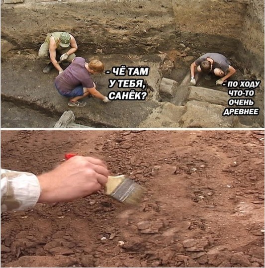 Создать мем: мемы про археологов, археология, раскопки