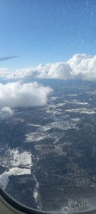 Create meme: the airplane, clouds