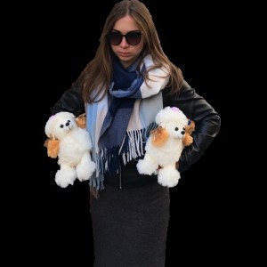 Create meme: fashion, little dogs are the stars, coat with fur