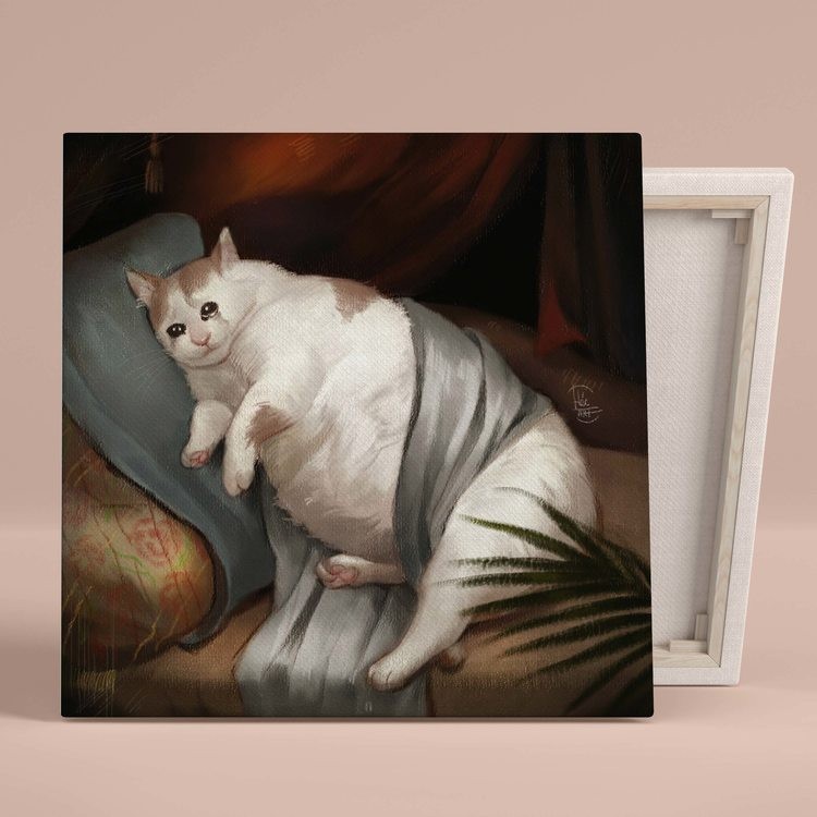 Создать мем: толстый котик раскраска картина по номерам на холсте z-na57 40х40, картина по номерам толстый кот, коты на картинах