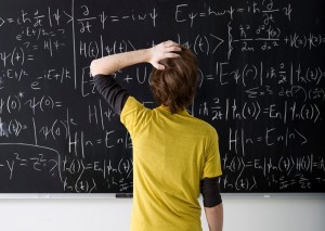 Create meme: algebra geometry, a mathematician at the blackboard, math