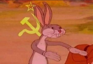 Создать мем: багз банни коммунист мем, банни кролик, Мультфильм