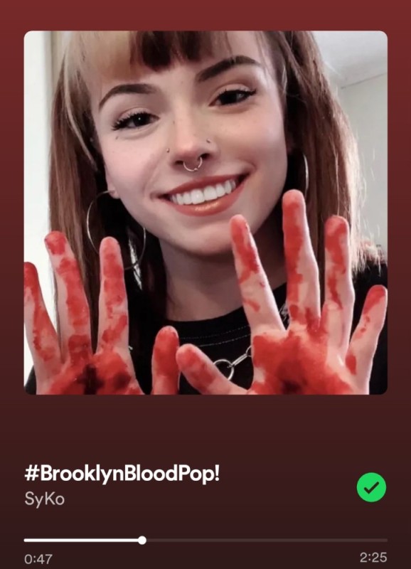 Create meme: syko brooklynbloodpop, Emma Langevin blood, Syko brooklynbloodpop artist