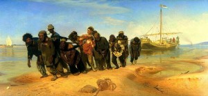 Create meme: Barge haulers on the Volga. 1870-1873, Barge haulers on the Volga, Ilya Repin, the picture Volga boatmen