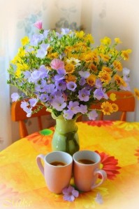 Создать мем: открытки доброе утро, букет цветов доброе утро, с добрым утром цветы