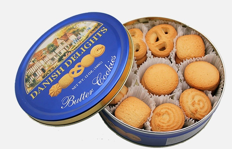 Create meme: Danish cookies, a box of cookies, cookies in a tin box