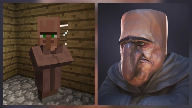 Create meme: a resident in minecraft, a resident from minecraft, resident minecraft