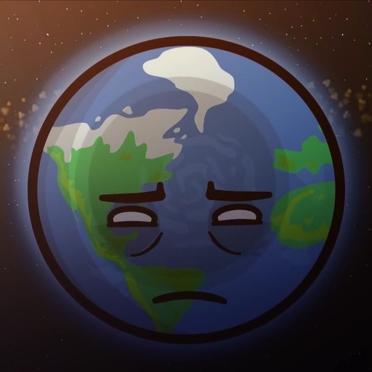 Создать мем: земля плачет, грустная планета, рисунок планеты