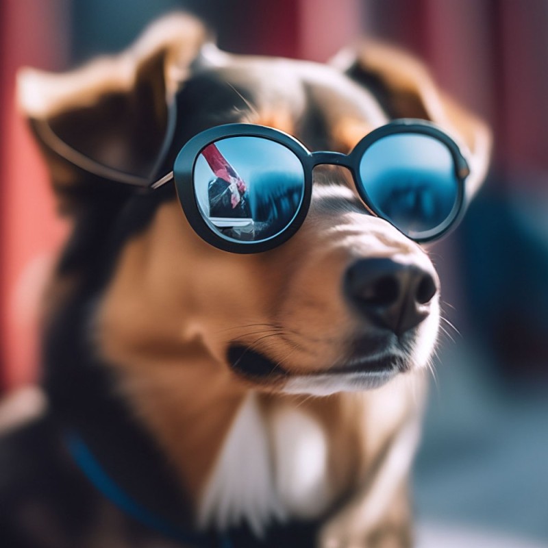 Create meme: dog glasses, animals , Pets 