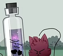 Create meme: arts cute, bottle, anime