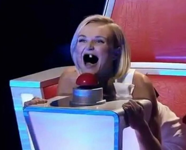 Create meme: Polina Gagarina is laughing, Gagarina's shocked voice, the voice of the voice russia
