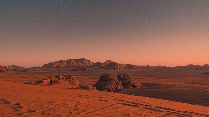 Create meme: martian landscapes, The Martian desert of Wadi Rum, planet mars