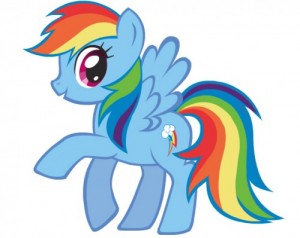 Create meme: rainbow pony, rainbow, pony