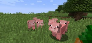 Create meme: pig minecraft, pig from minecraft