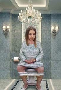 Create meme: grandma on the toilet, the man on the toilet pictures, chritina guggeri