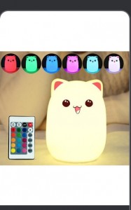 Создать мем: силиконовый ночник кот colorful silica gel, светильник ночник силиконовый котик, ночник котик