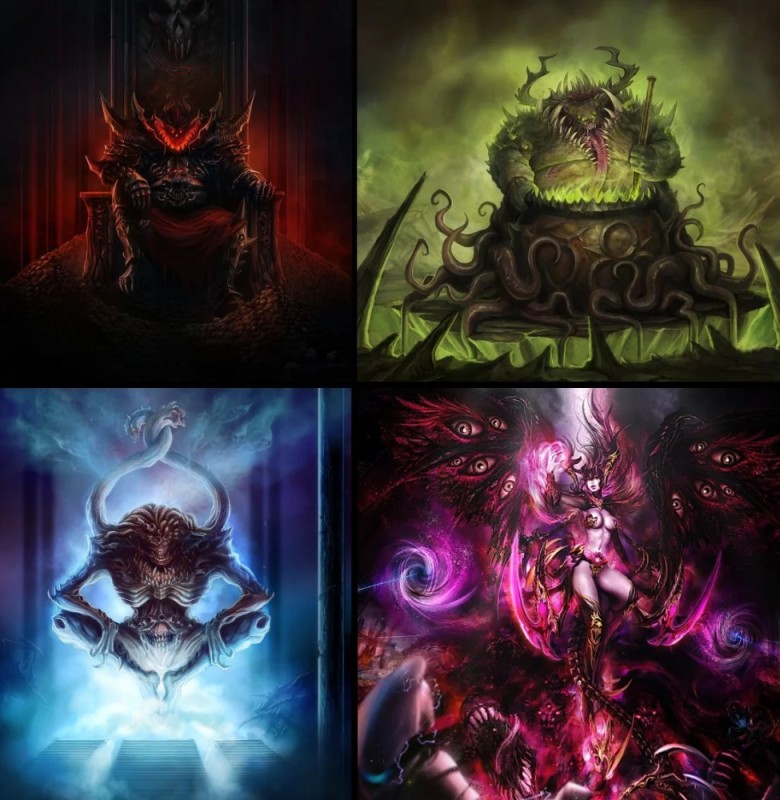 Create meme: Warhammer 40,000 Gods of Chaos, the gods of chaos, gods of chaos warhammer