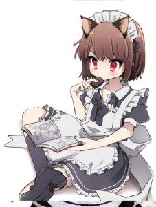 Create meme: anime neko maid, tales of zestiria chara maid