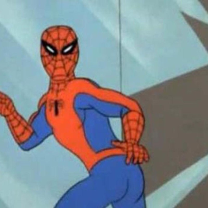 Создать мем: два человека паука, мем с двумя человеками пауками, 3 человека паука мем
