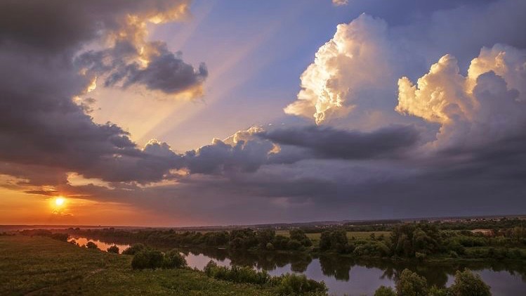 Create meme: clouds dawn , russia landscapes, clouds sky 