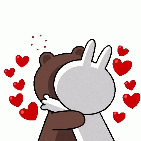 Create meme: cony brown, bear and Bunny love, stickers love
