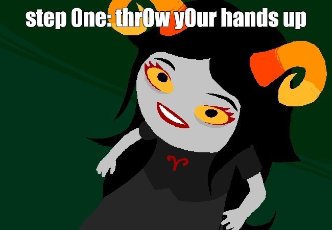 Create meme: hostak, karkat homestack original, aradia megido screenshots