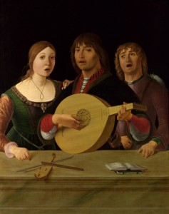 Создать мем: картина ренессанс трубадуры, лютня, музыканты эпохи возрождения