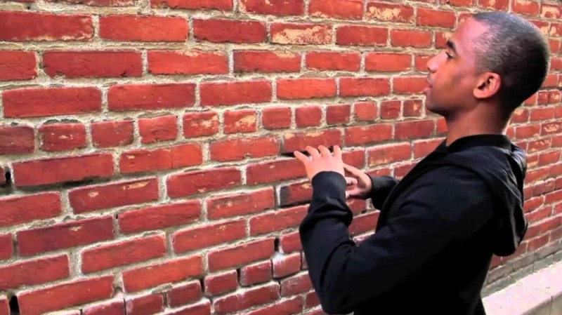 Create meme: a person is talking to the wall, the conversation with the wall , brick 