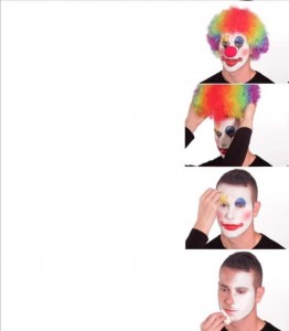 Создать мем: клоун, clown meme, клоун мем