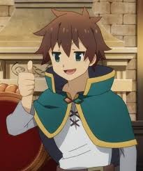 Создать мем: konosuba, сато казума f, кадзума коносуба