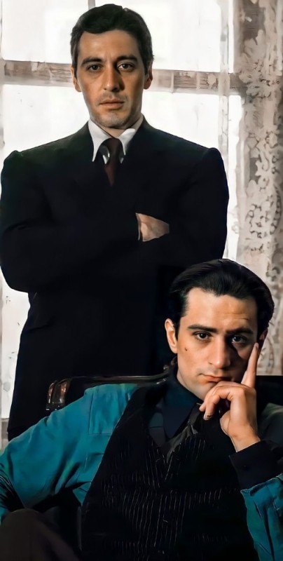 Create meme: Robert de Niro the godfather, Robert de Niro , al Pacino the godfather