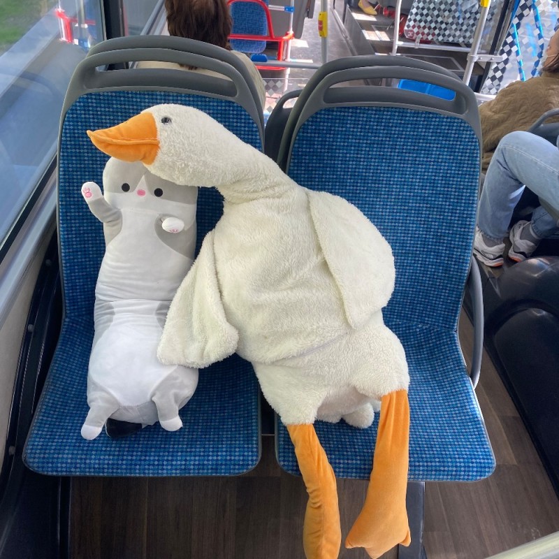 Create meme: The soft goose is a big toy, soft toy goose, soft toy goose 130 cm