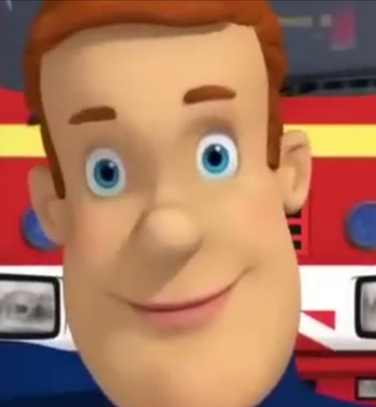 Создать мем: сэм, мультики для детей, мультик пожарный сэм